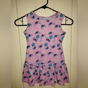 Disney Pink Dress with Blue Floral Design